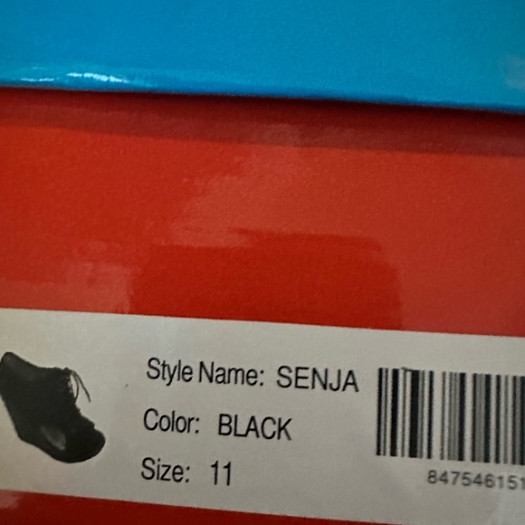 Modern Rush Womens Senja Lace Up Wedge Sandals in Black New In Box - Picture 8 of 14